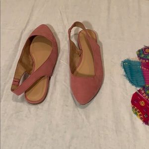 Old Navy Pink Flats with Small Back Strap